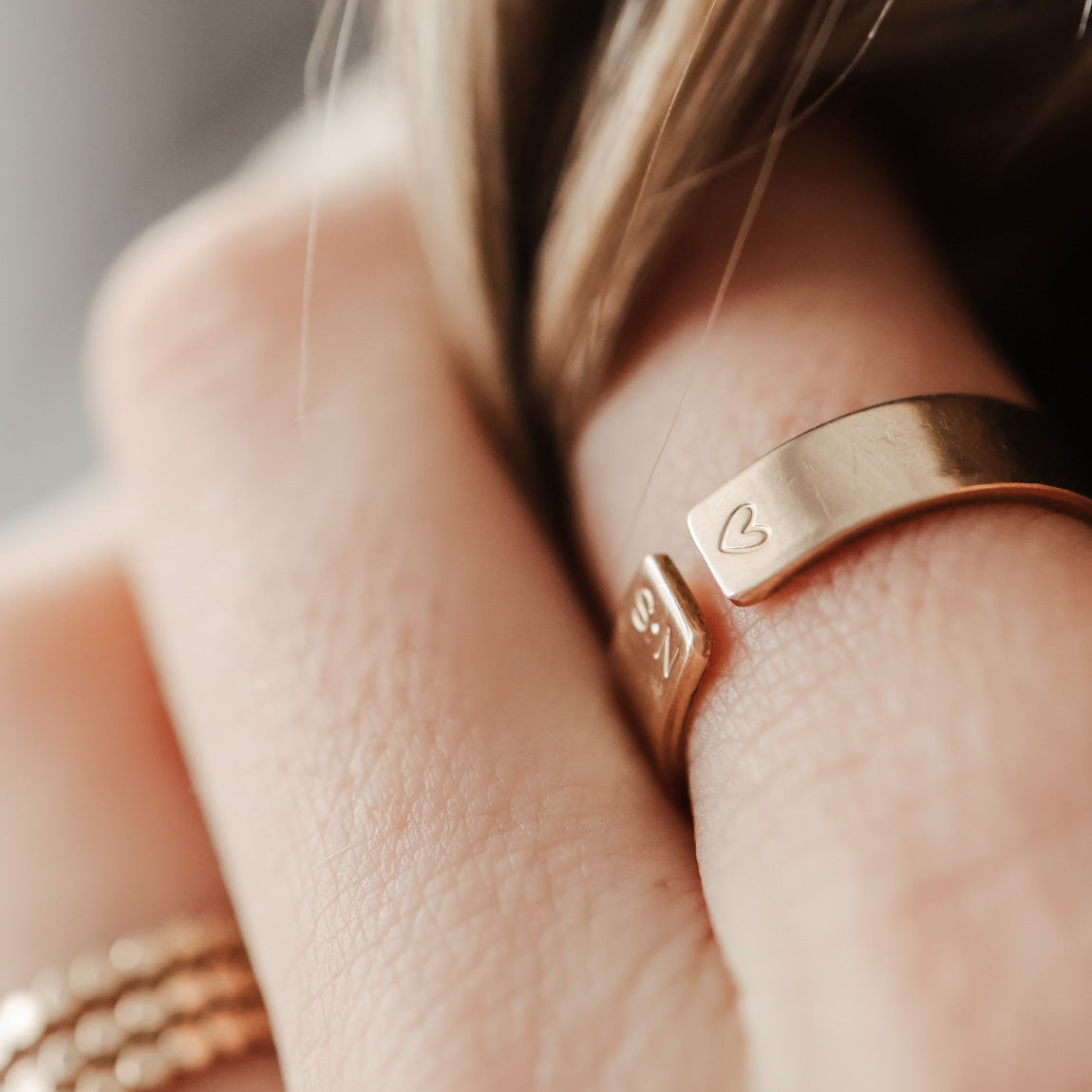 Personalised jewellery - KBN Jewellery - handmade jewellery - chunky ring – intial ring – symbol ring – heart ring – butterfly ring – cuff ring – open ring – personalised cuff ring – personalised ring – infinity ring