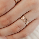 Personalised jewellery - KBN Jewellery - handmade jewellery - chunky ring – flower ring – birth flower ring – spring ring – butterfly ring – cuff ring – open ring – personalised cuff ring – personalised ring