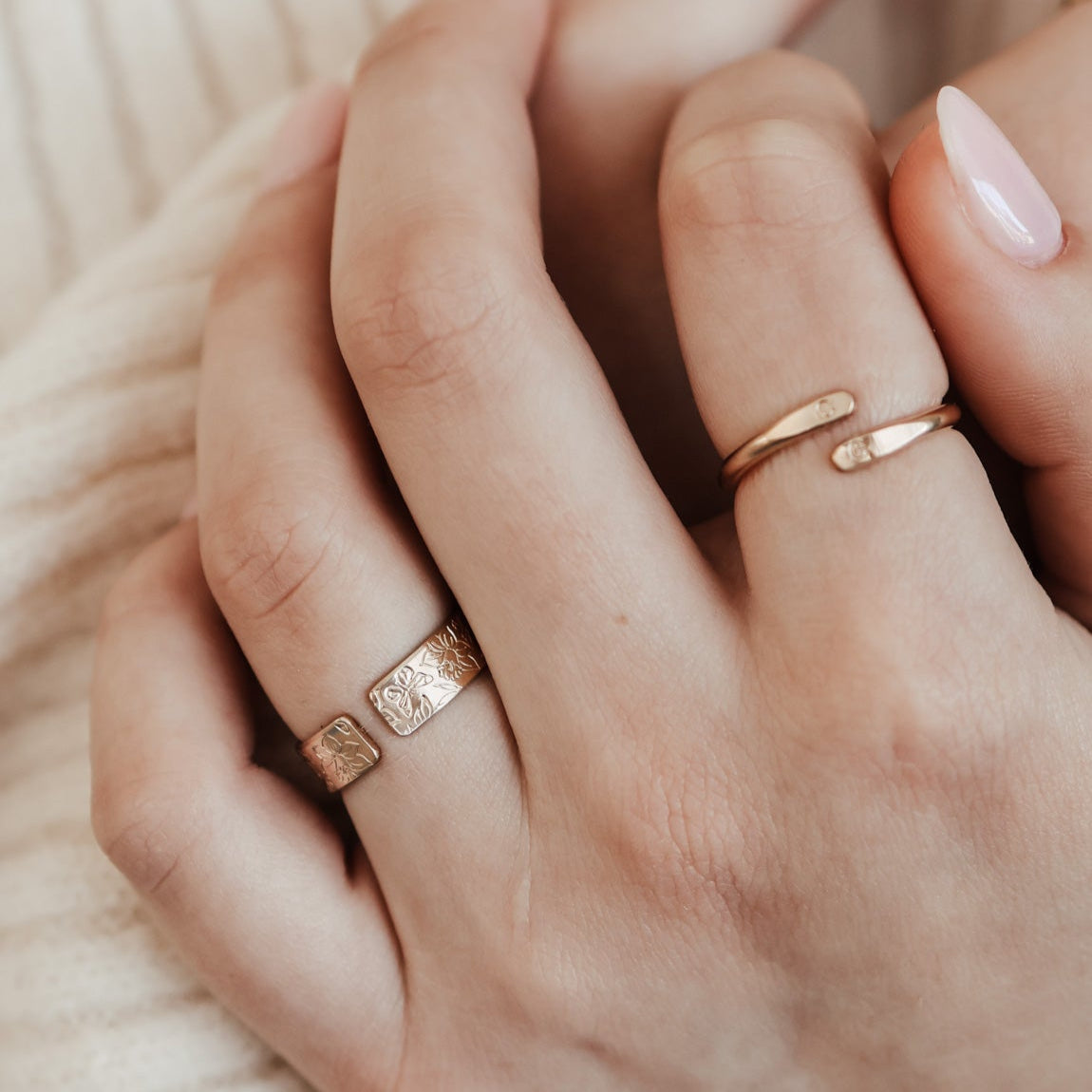 Personalised jewellery - KBN Jewellery - handmade jewellery - dainty ring – initial ring – wrap ring – classic ring – symbol ring – heart ring – butter fly ring – moon ring – flat ring – paw print ring