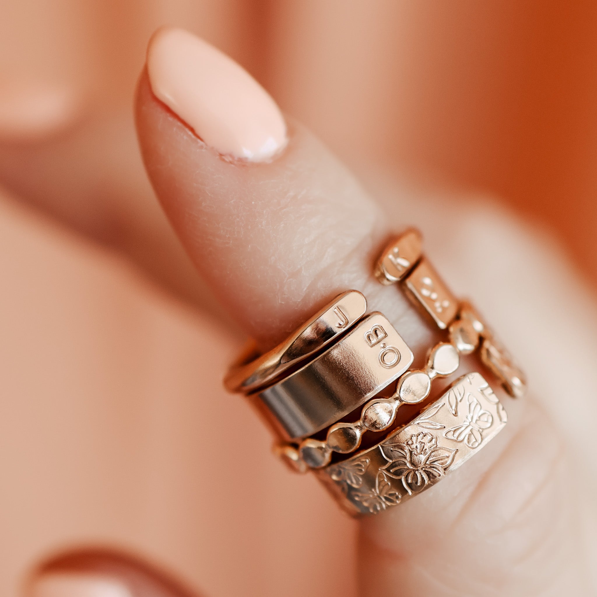 Personalised jewellery - KBN Jewellery - handmade jewellery - chunky ring – intial ring – symbol ring – heart ring – butterfly ring – cuff ring – open ring – personalised cuff ring – personalised ring – infinity ring