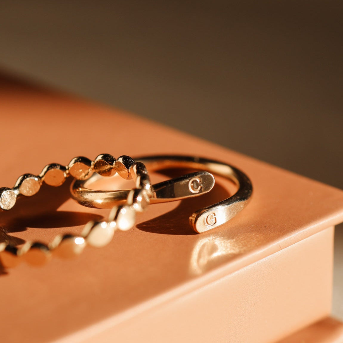 Personalised jewellery - KBN Jewellery - handmade jewellery - dainty ring – initial ring – wrap ring – classic ring – symbol ring – heart ring – butter fly ring – moon ring – flat ring – paw print ring