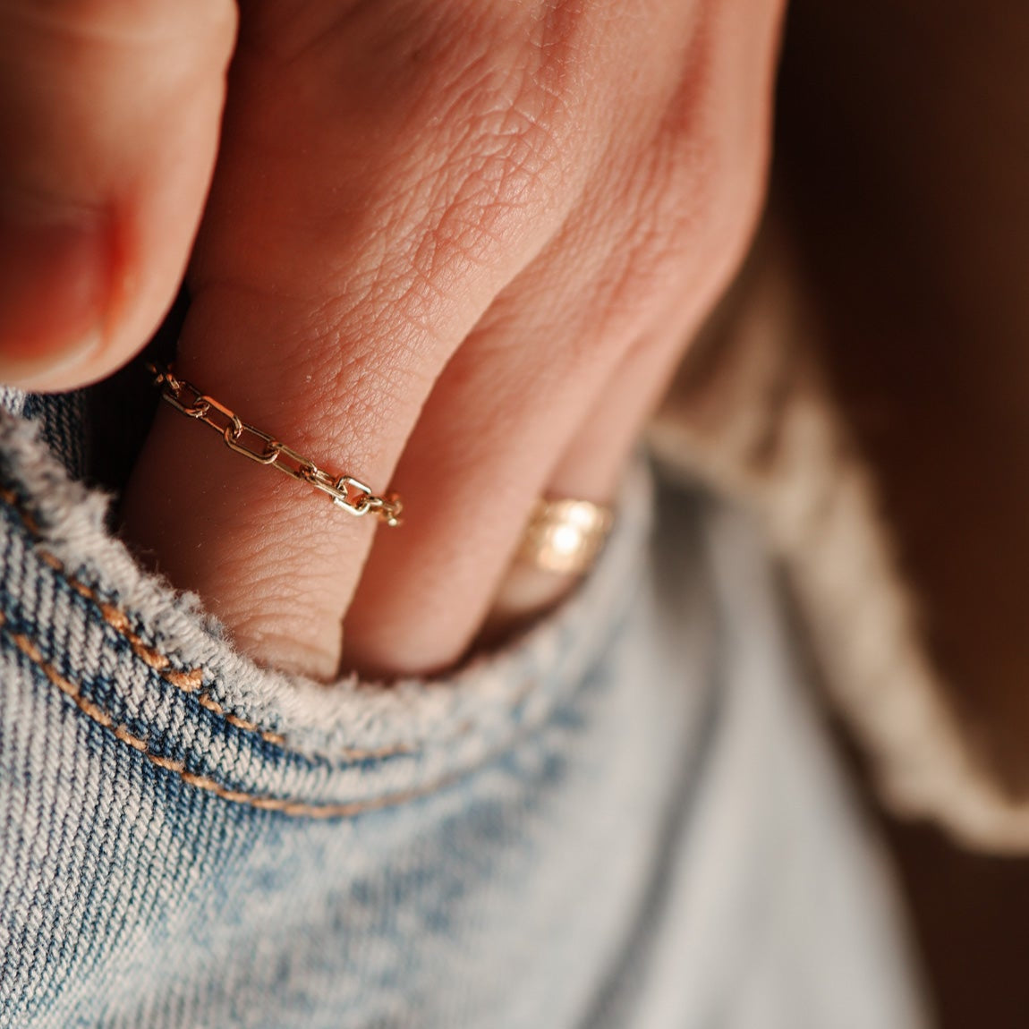 Personalised jewellery - KBN Jewellery - handmade jewellery - dainty ring – chain ring – necklace ring – dainty ring – Australian made