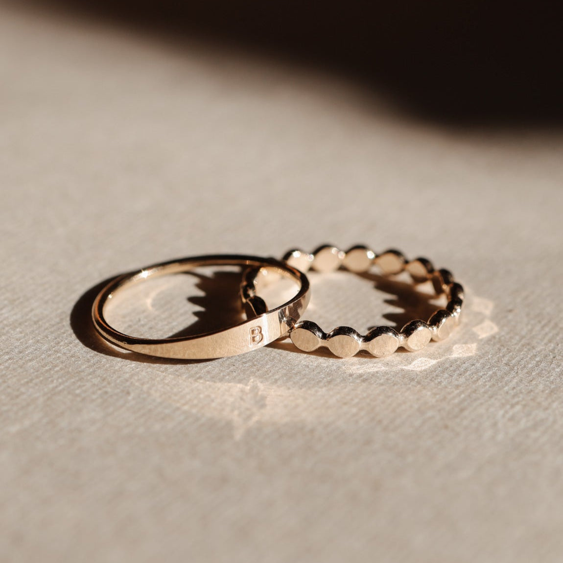 Personalised jewellery - KBN Jewellery - handmade jewellery - dainty ring – big beads ring – necklace ring – dainty ring – Australian made – beaded ring – chunky ring - circle flat bead ring - flat bead ring