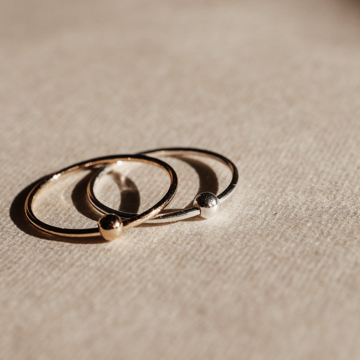 Personalised jewellery - KBN Jewellery - handmade jewellery - dainty ring – fidget ring – anxiety ring – moving ball ring – nail bitting solution - dainty ring – Australian made – fidget jewellery