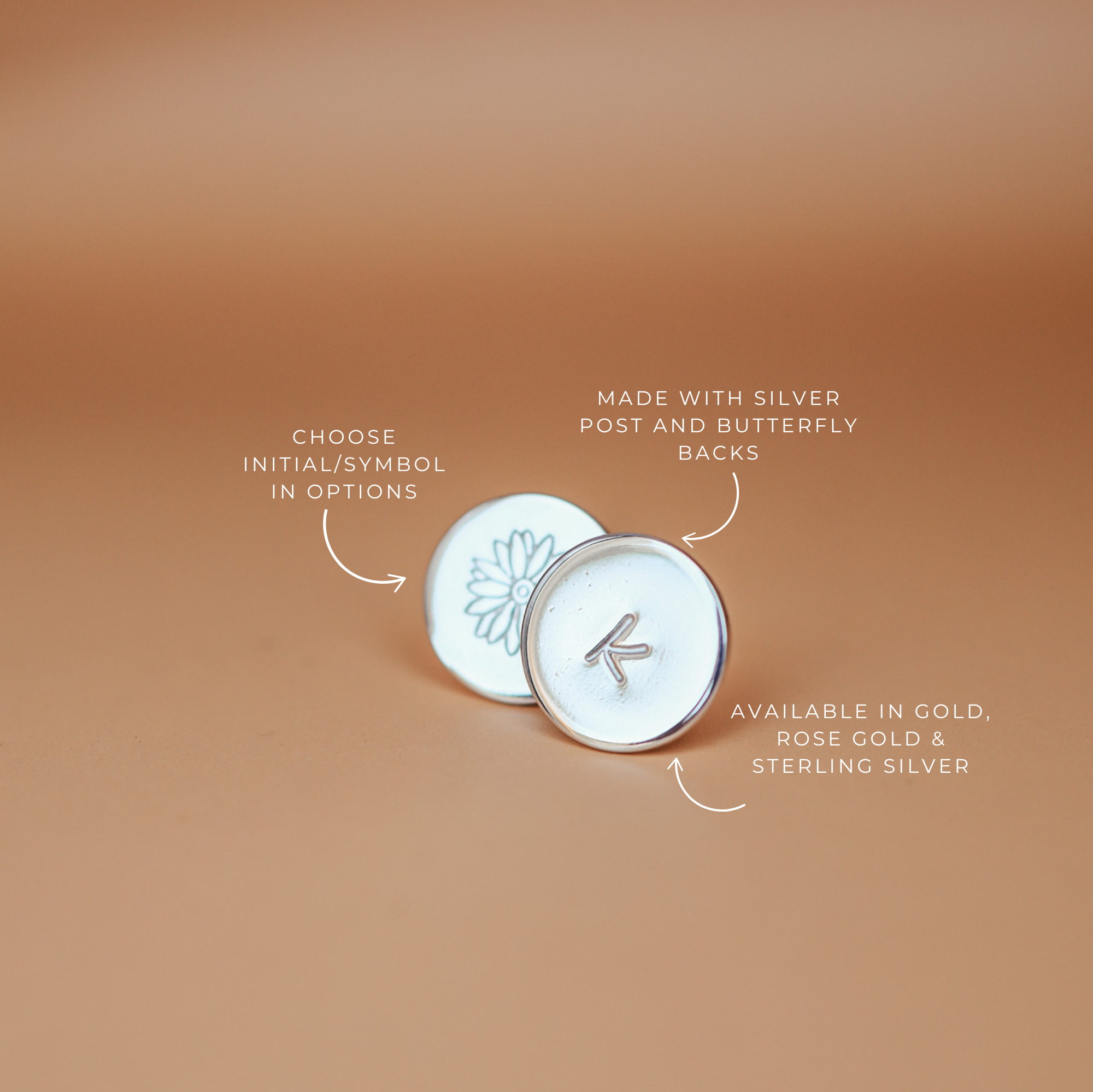 Sofia Stud Earrings - personalised jewellery handmade in Brisbane | KBN Jewellery