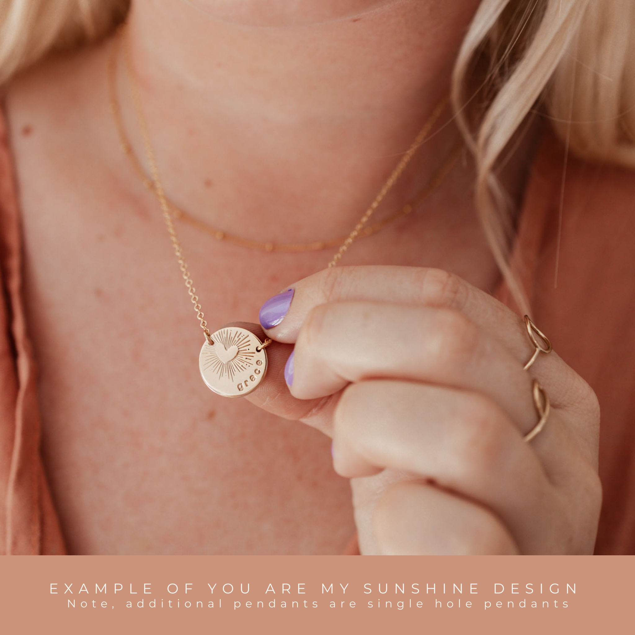 Personalised jewellery - KBN Jewellery - handmade jewellery – Personalised Jewellery gifts – Dainty jewellery – add on pendant – additional pendant – mix and match pendants – large pendant – new pendant – pendant that I can add to my necklace