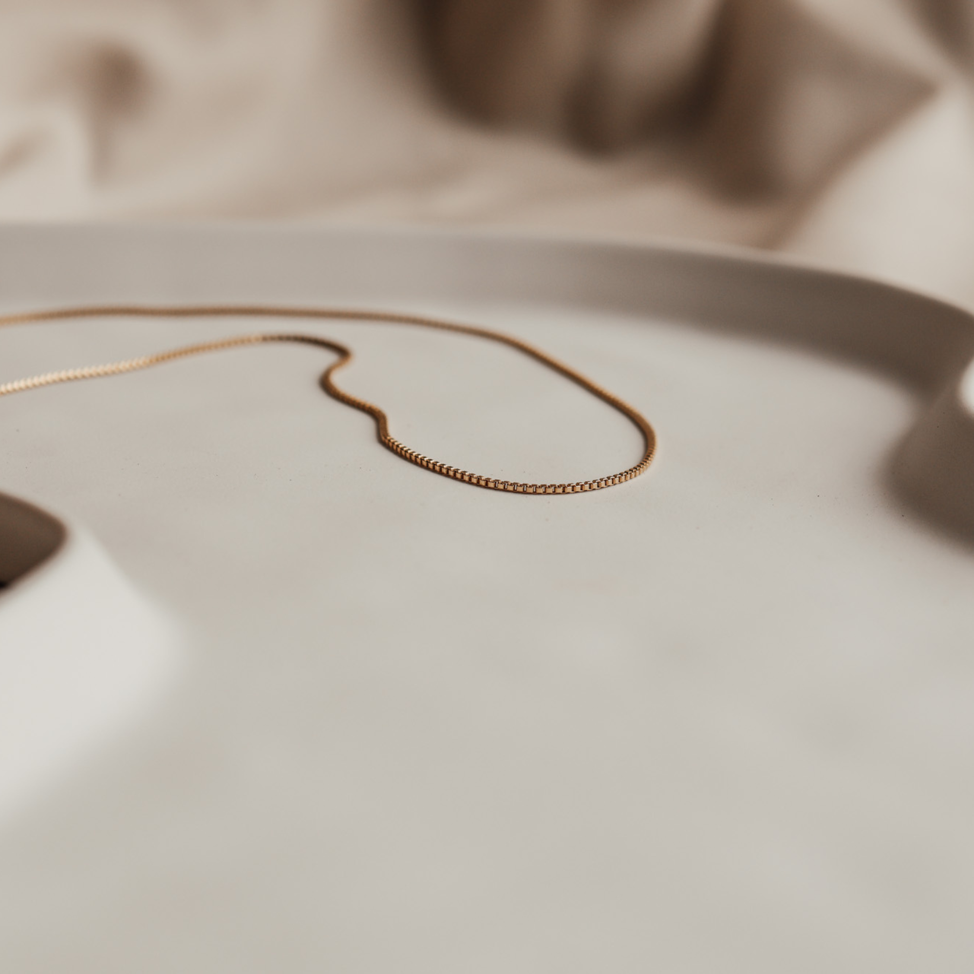 Personalised jewellery – handmade jewellery – KBN jewellery – Australian made jewellery – box chain – gold filled box chain – layering chain