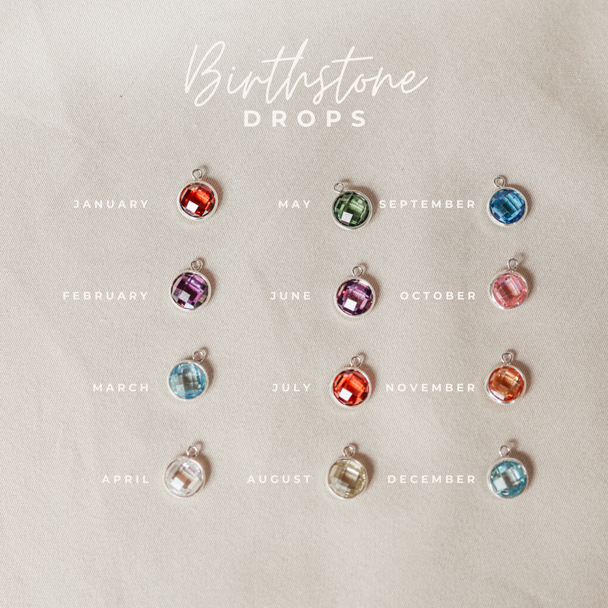 Personalised jewellery – handmade jewellery – KBN jewellery – Australian made jewellery – crystal pendant – birthstone drop necklace – birthstone pendant for necklace – crystal birthstone drop – birthstone jewellery – red stone pendant – dark red birthstone for necklace – January birthstone pendant – Janurary birthstone drop