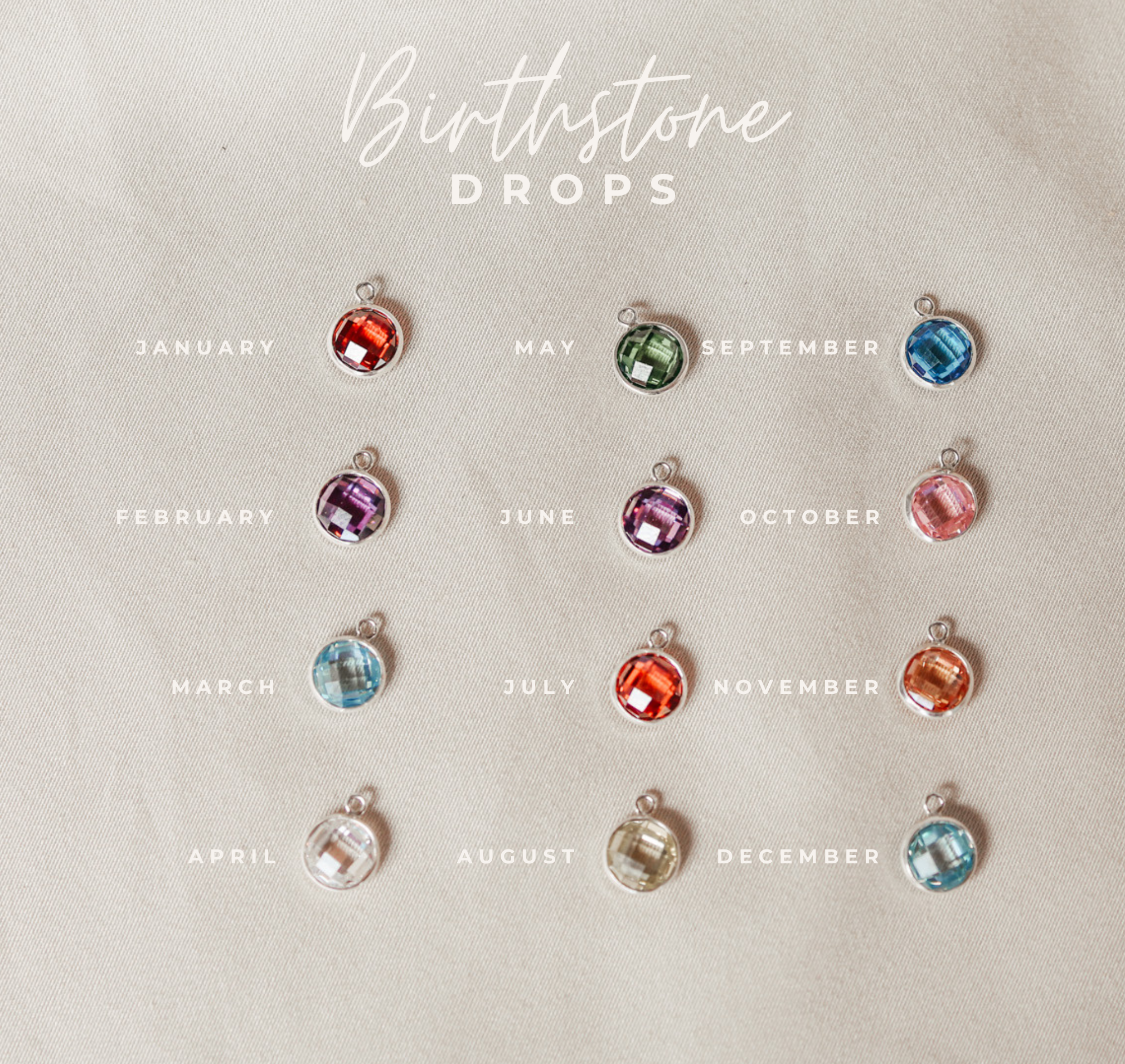 Personalised jewellery – handmade jewellery – KBN jewellery – Australian made jewellery – crystal necklace – birthstone drop necklace – birthstone pendant for necklace – crystal necklace – birthstone jewellery – light blue stone pendant – blue birthstone for necklace – December birthstone pendant – September birthstone drop