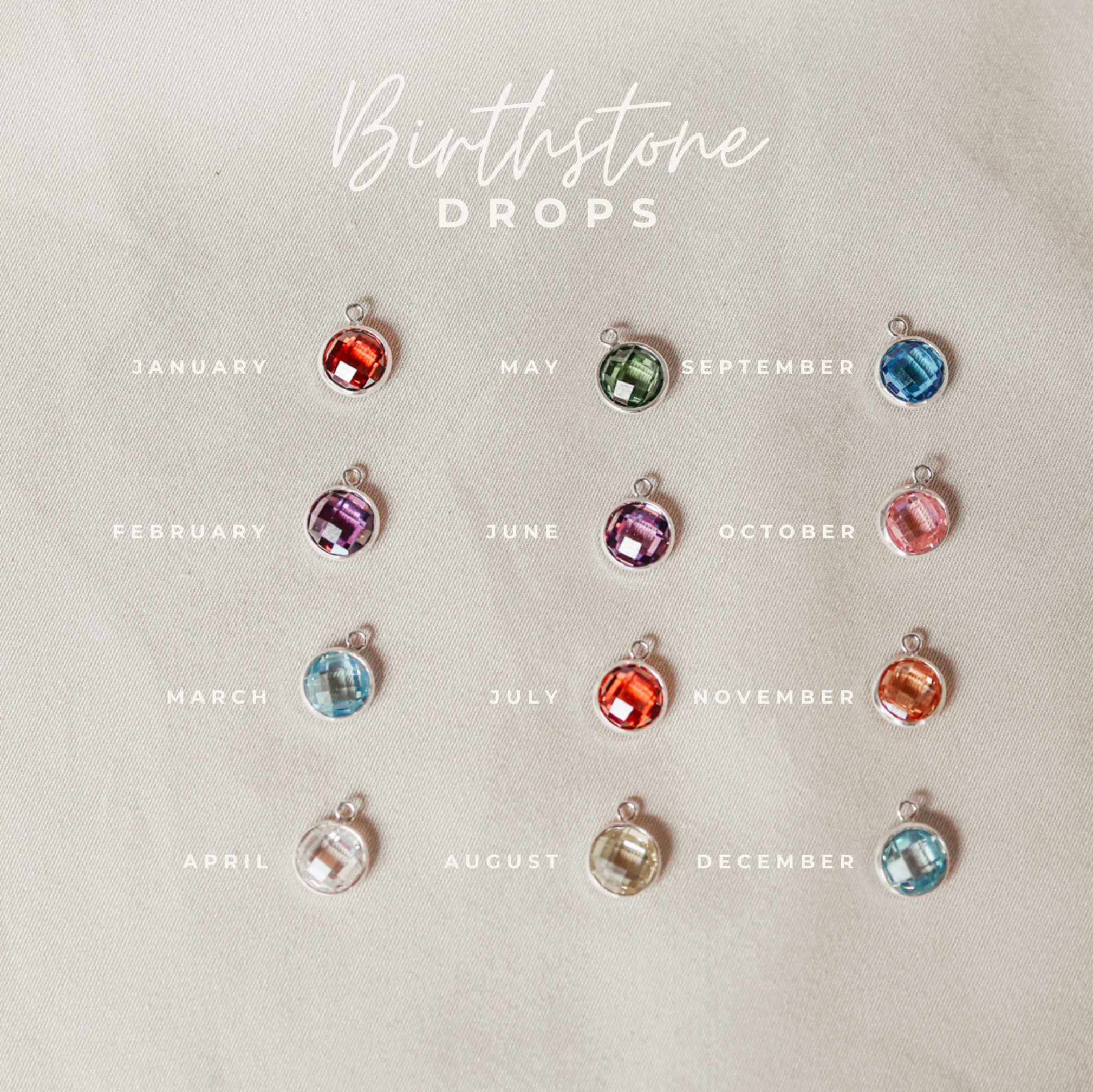 Personalised jewellery – handmade jewellery – KBN jewellery – Australian made jewellery – crystal pendant – birthstone drop necklace – birthstone pendant for necklace – crystal birthstone drop – birthstone jewellery – diamond stone pendant – clear birthstone for necklace – April birthstone pendant – April birthstone drop