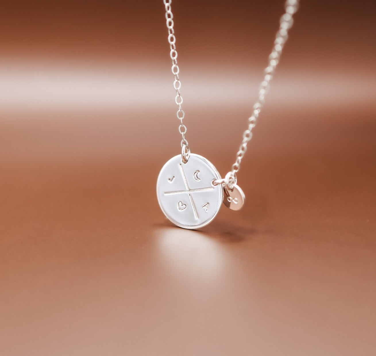 Personalised jewellery - KBN Jewellery - handmade jewellery - cross my heart - initial necklace - symbol necklace – custom initial necklace – children initials