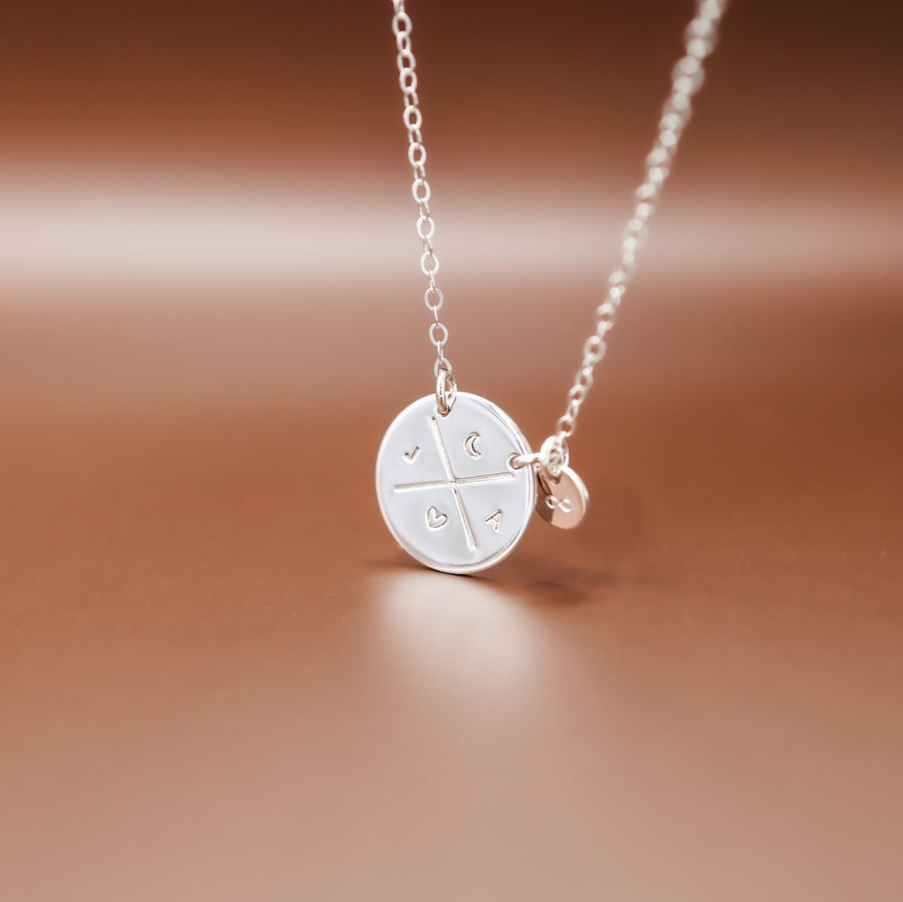 Personalised jewellery - KBN Jewellery - handmade jewellery - cross my heart - initial necklace - symbol necklace – custom initial necklace – children initials
