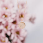 Personalised jewellery - KBN Jewellery - handmade jewellery – Personalised Jewellery gifts – Dainty jewellery – Australia made jewellery – forget me not flower – jewellery to remember passed away people – loss of a loved one necklace – jewellery to remember a loved one – necklace to remember a loved one – medium pendant necklace – jewellery to remember passed away – remembrance necklace