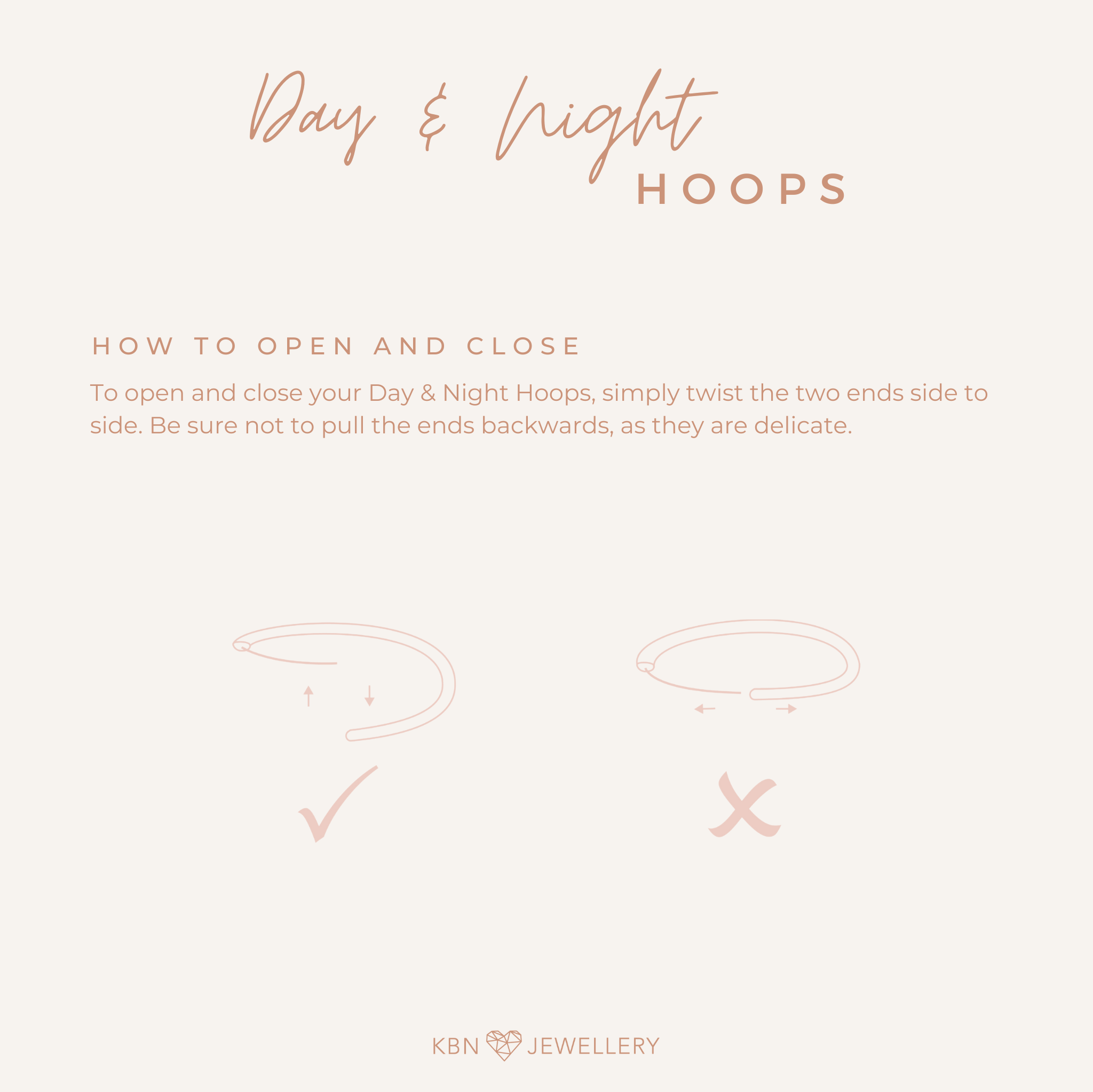 Personalised jewellery - KBN Jewellery - handmade jewellery – Personalised Jewellery gifts – dainty earrings – hoops earrings – sleepers – pendant earrings – everyday earrings - how to open hoops