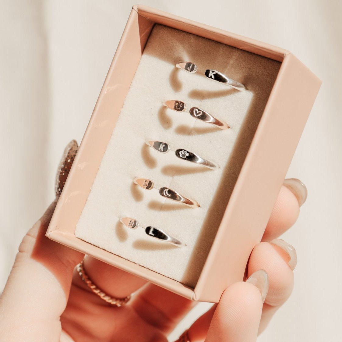 Ever Ring - Personalised jewellery - KBN Jewellery - handmade jewellery – initial ring – symbol ring – Jewellery Gifts