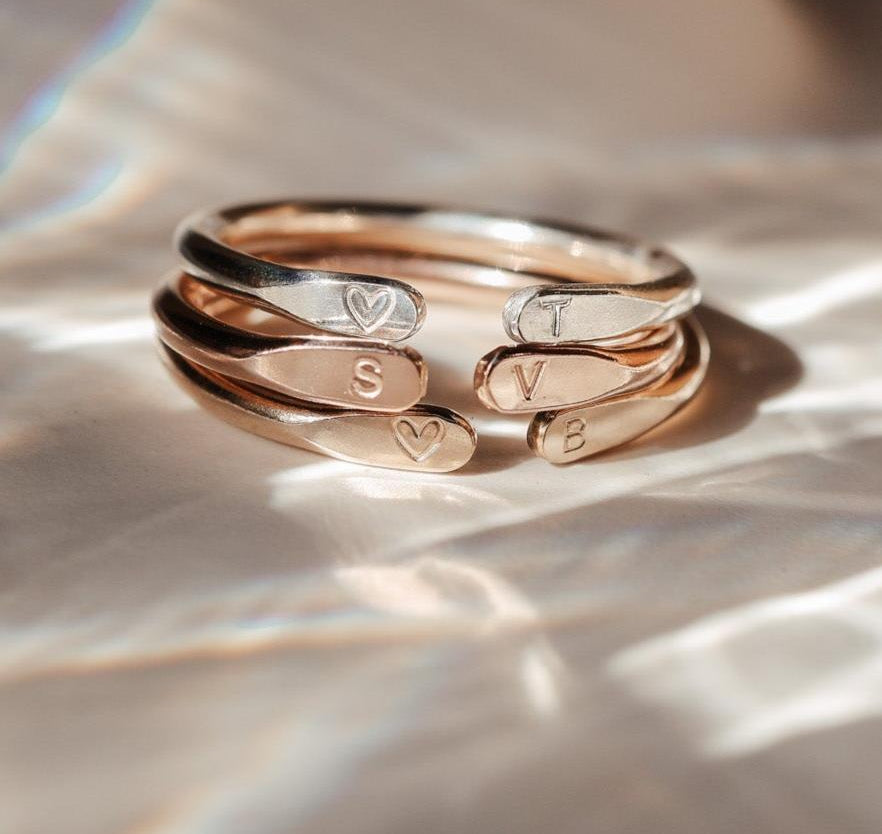 Ever Ring - Personalised jewellery - KBN Jewellery - handmade jewellery – initial ring – symbol ring – Jewellery Gifts