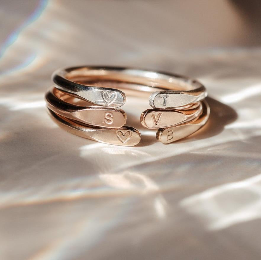 Ever Ring - Personalised jewellery - KBN Jewellery - handmade jewellery – initial ring – symbol ring – Jewellery Gifts