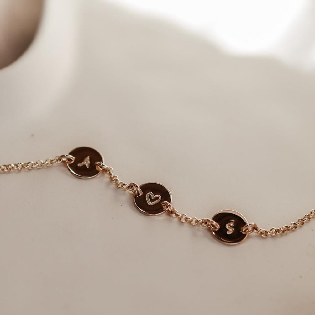 Personalised jewellery - KBN Jewellery - handmade jewellery – Personalised Jewellery gifts – Dainty jewellery- Dainty bracelet – symbol bracelet – initial bracelet – family initial bracelet