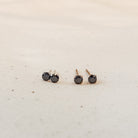 Personalised jewellery - KBN Jewellery - handmade jewellery – Personalised Jewellery gifts – Dainty jewellery – stone earring – stacking earring – midnight glimmer earrings – black studs – black glimmer studs – black stone studs
