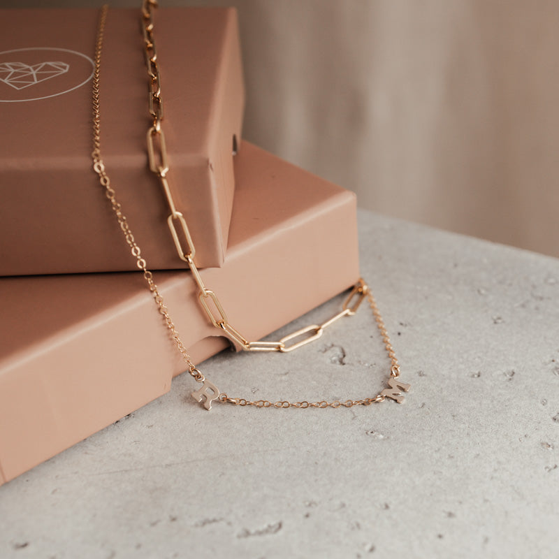 Personalised jewellery - KBN Jewellery - handmade jewellery – Personalised Jewellery gifts – Dainty jewellery- Dainty necklace - initial necklace – family initial necklace