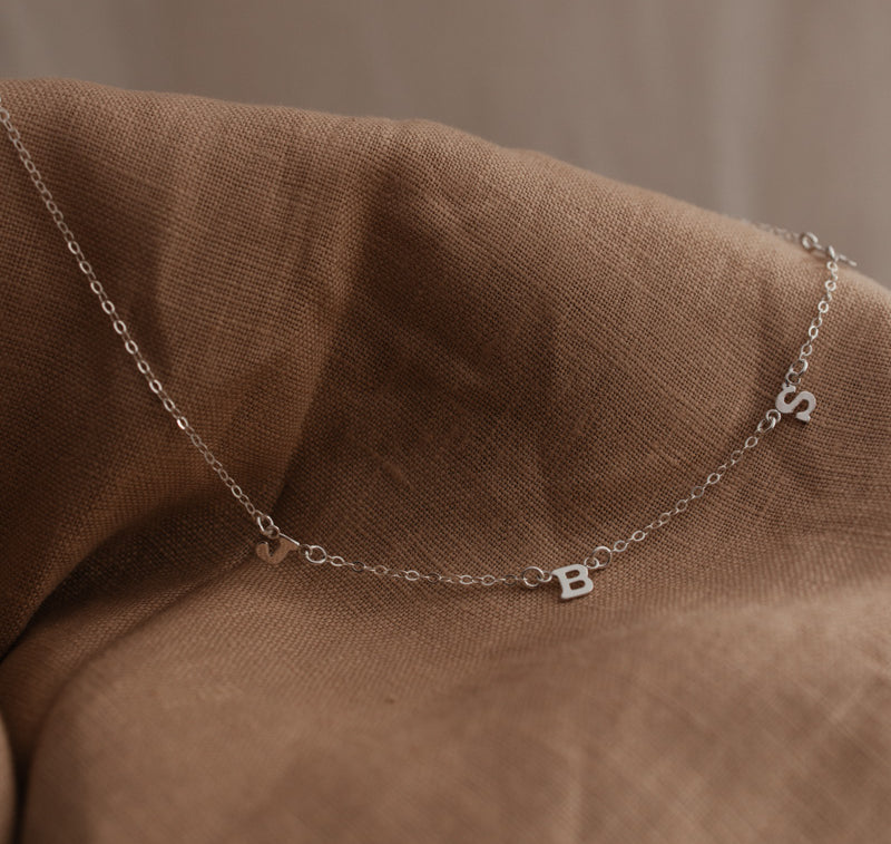 Personalised jewellery - KBN Jewellery - handmade jewellery – Personalised Jewellery gifts – Dainty jewellery- Dainty necklace - initial necklace – family initial necklace