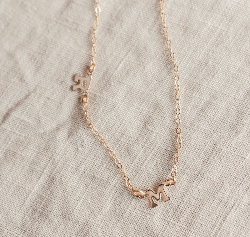 Personalised jewellery - KBN Jewellery - handmade jewellery – Personalised Jewellery gifts – Dainty jewellery- Dainty necklace - initial necklace – family initial necklace