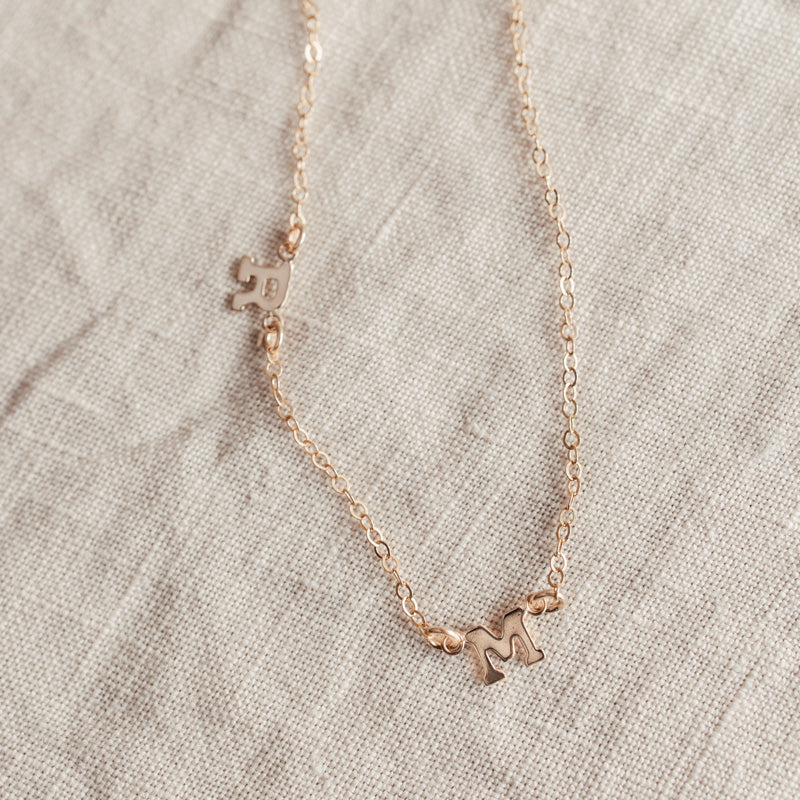 Personalised jewellery - KBN Jewellery - handmade jewellery – Personalised Jewellery gifts – Dainty jewellery- Dainty necklace - initial necklace – family initial necklace