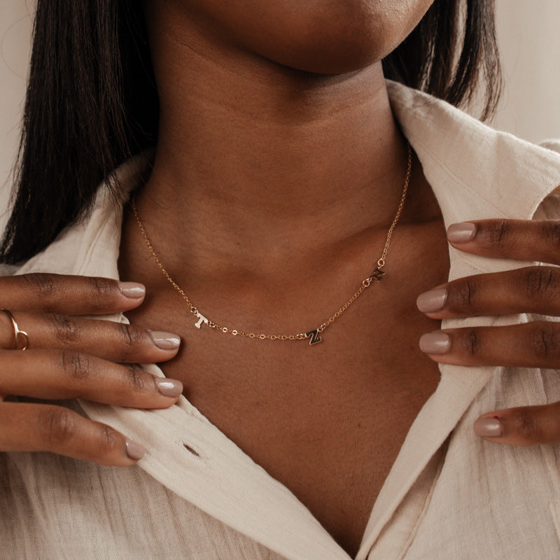 Personalised jewellery - KBN Jewellery - handmade jewellery – Personalised Jewellery gifts – Dainty jewellery- Dainty necklace - initial necklace – family initial necklace