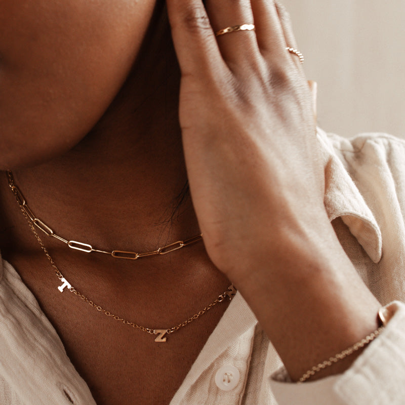 Personalised jewellery - KBN Jewellery - handmade jewellery – Personalised Jewellery gifts – Dainty jewellery- Dainty necklace - initial necklace – family initial necklace