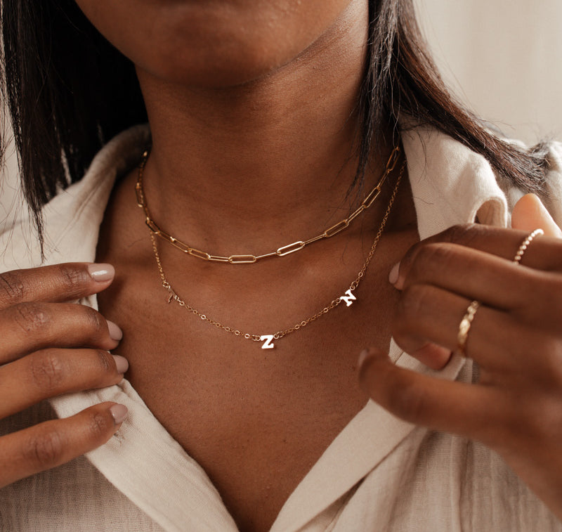 Personalised jewellery - KBN Jewellery - handmade jewellery – Personalised Jewellery gifts – Dainty jewellery- Dainty necklace - initial necklace – family initial necklace