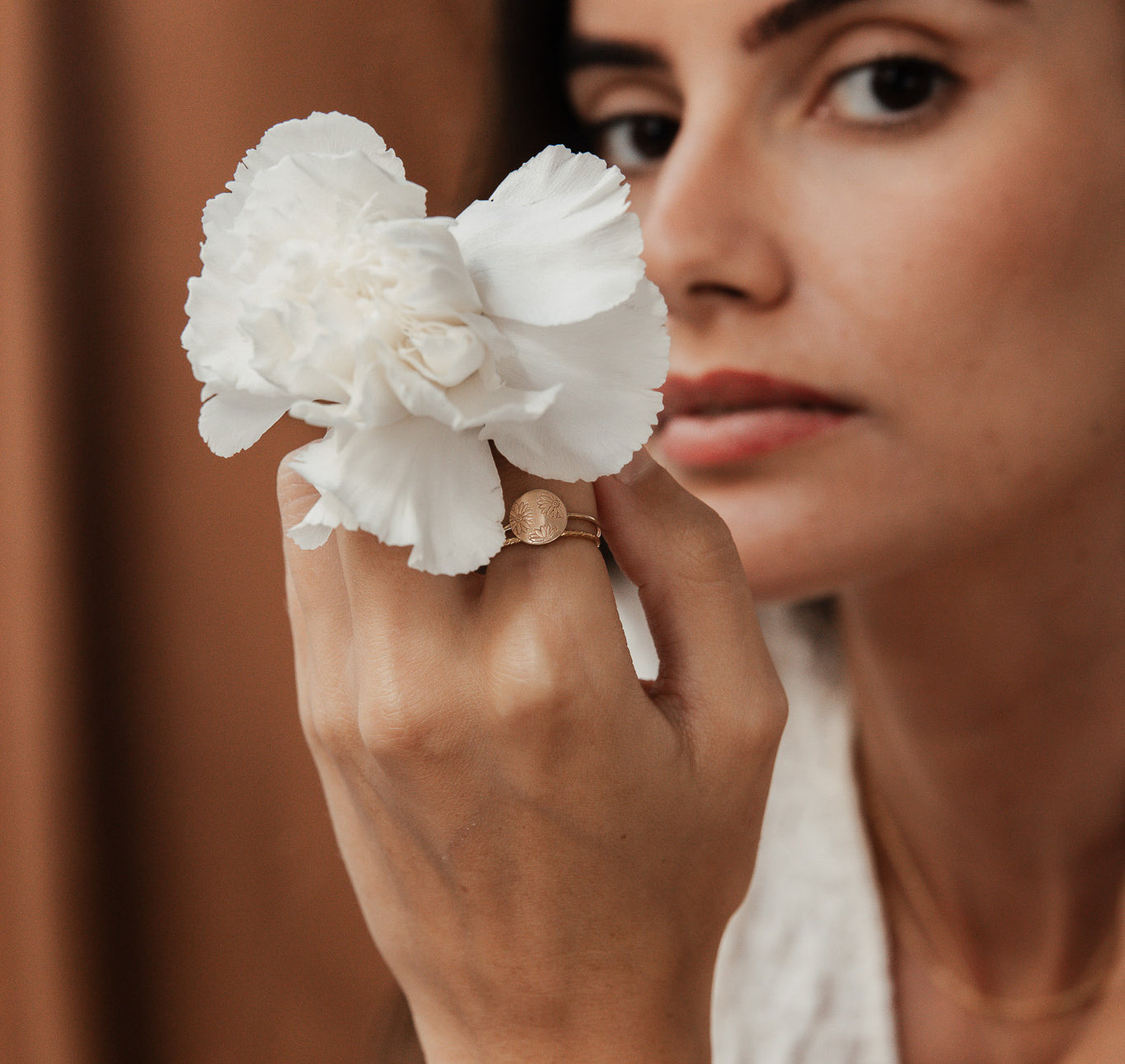 Personalised jewellery - KBN Jewellery - handmade jewellery – Personalised Jewellery gifts – Dainty jewellery- Dainty ring – flower stamped ring – family flowers – kids birth flowers – birth flower ring – personalised flower stamped ring – dainty ring – pendant ring – personalised ring