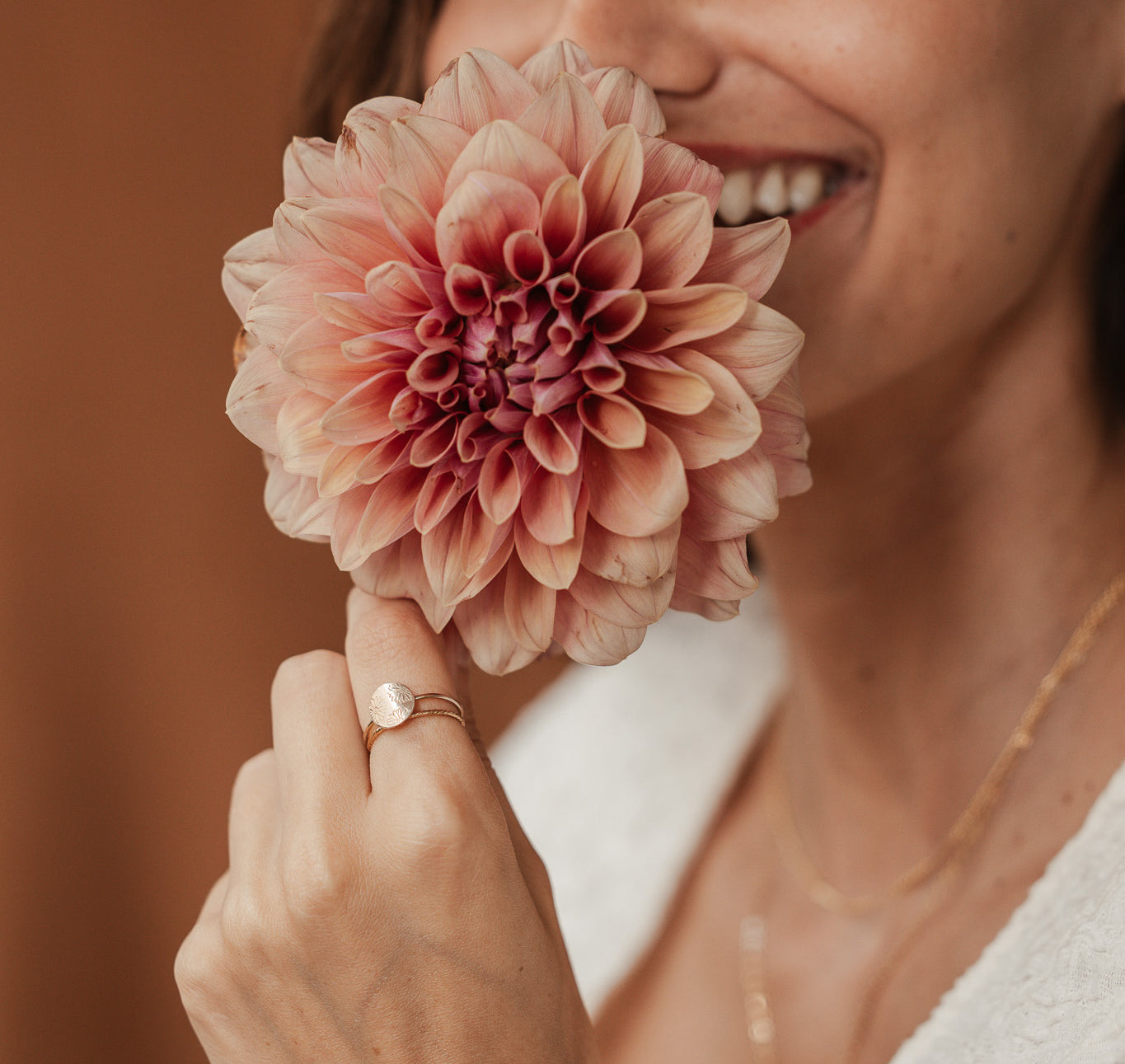 Personalised jewellery - KBN Jewellery - handmade jewellery – Personalised Jewellery gifts – Dainty jewellery- Dainty ring – flower stamped ring – family flowers – kids birth flowers – birth flower ring – personalised flower stamped ring – dainty ring – pendant ring – personalised ring