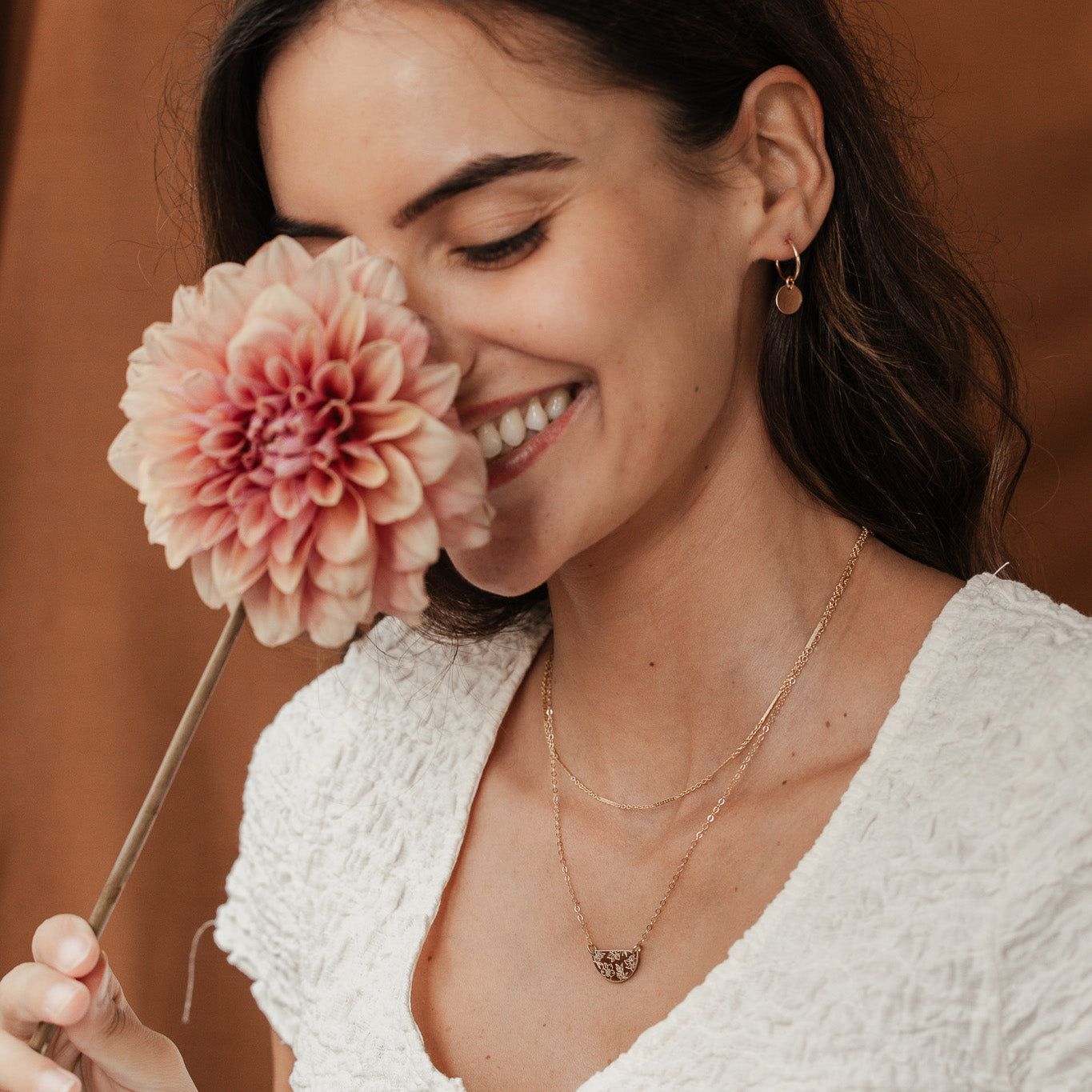 Personalised jewellery - KBN Jewellery - handmade jewellery – Personalised Jewellery gifts – Dainty jewellery- Dainty necklace – flower stamp necklace – birth month flower jewellery – flower necklace