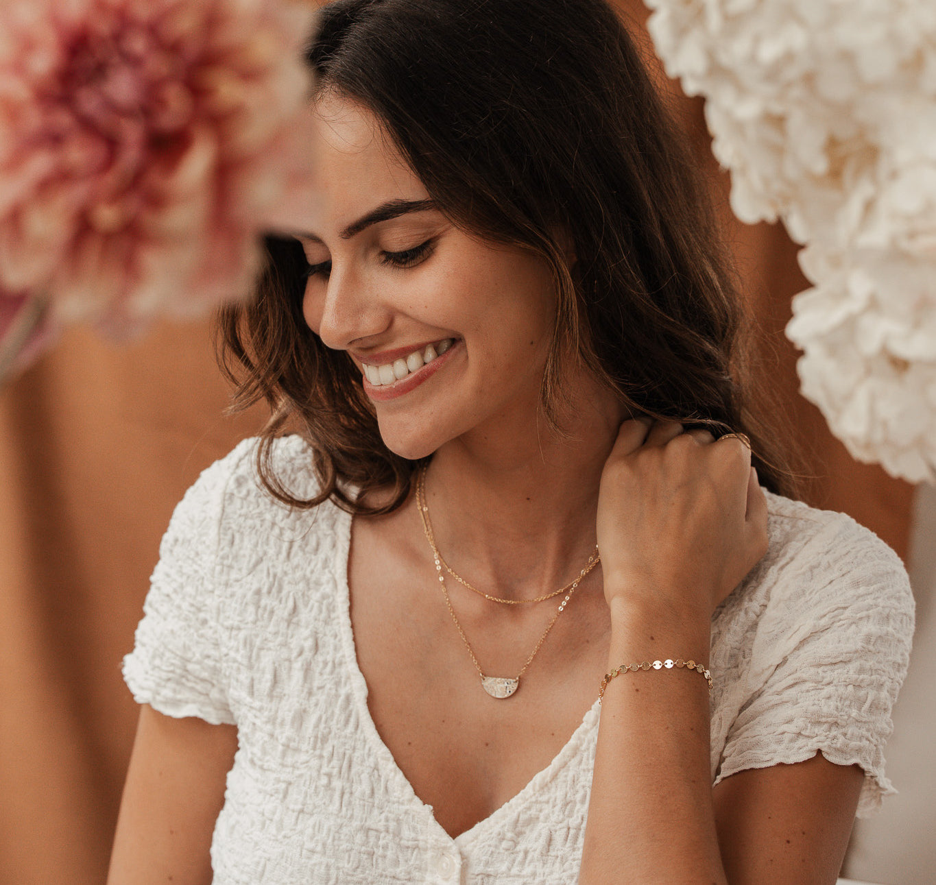 Personalised jewellery - KBN Jewellery - handmade jewellery – Personalised Jewellery gifts – Dainty jewellery- Dainty necklace – flower stamp necklace – birth month flower jewellery – flower necklace