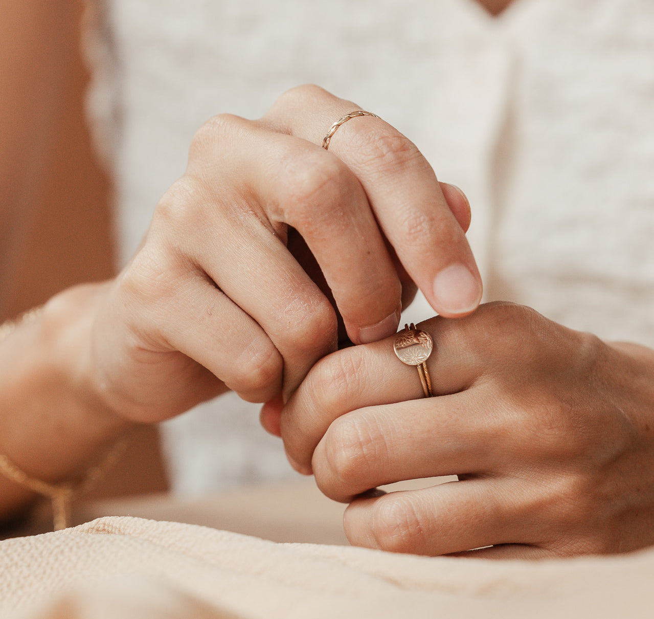 Personalised jewellery - KBN Jewellery - handmade jewellery – Personalised Jewellery gifts – Dainty jewellery- Dainty ring – flower stamped ring – family flowers – kids birth flowers – birth flower ring – personalised flower stamped ring – dainty ring – pendant ring – personalised ring