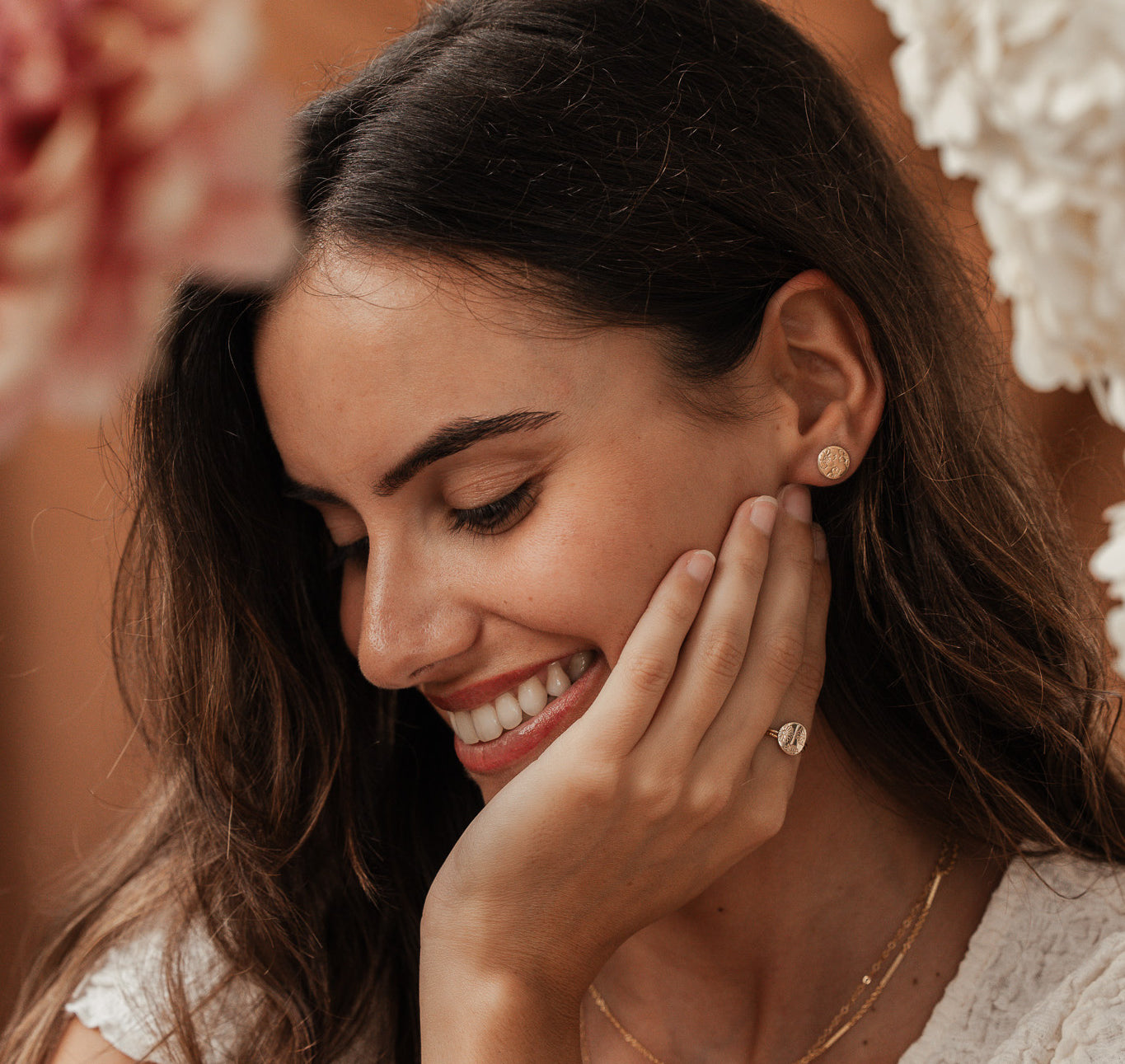 Personalised jewellery - KBN Jewellery - handmade jewellery – Personalised Jewellery gifts – Dainty jewellery- Dainty ring – flower stamped ring – family flowers – kids birth flowers – birth flower ring – personalised flower stamped ring – dainty ring – pendant ring – personalised ring