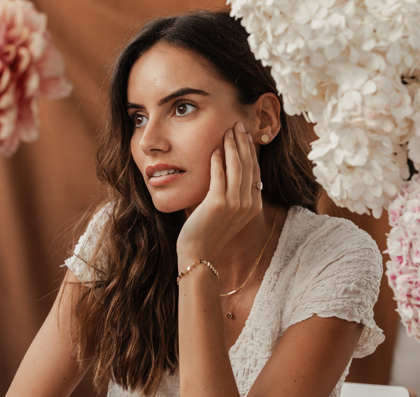 Personalised jewellery - KBN Jewellery - handmade jewellery – Personalised Jewellery gifts – Dainty jewellery- Dainty earrings – personalised stud earrings – flower stamped earrings – family flowers – kids birth flowers – birth flower necklace – personalised flower stamped earrings – handmade earring studs – Australian made