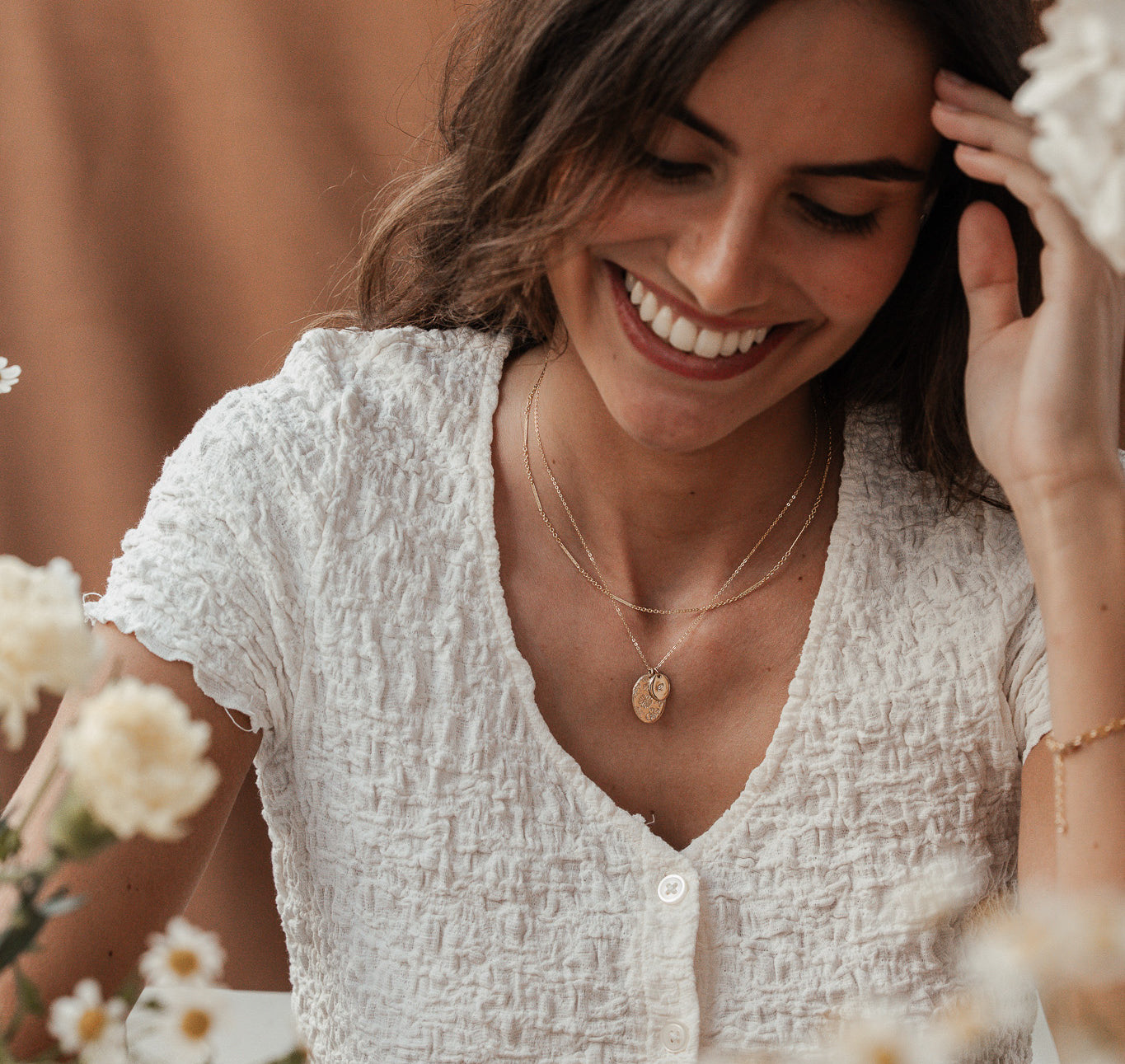 Personalised jewellery - KBN Jewellery - handmade jewellery – Personalised Jewellery gifts – Dainty jewellery- Dainty necklace – flower stamped necklace – family flowers – kids birth flowers – birth flower necklace – personalised flower stamped necklace - floral display necklace - spring necklace - birth flower garden necklace - handmade jewellery