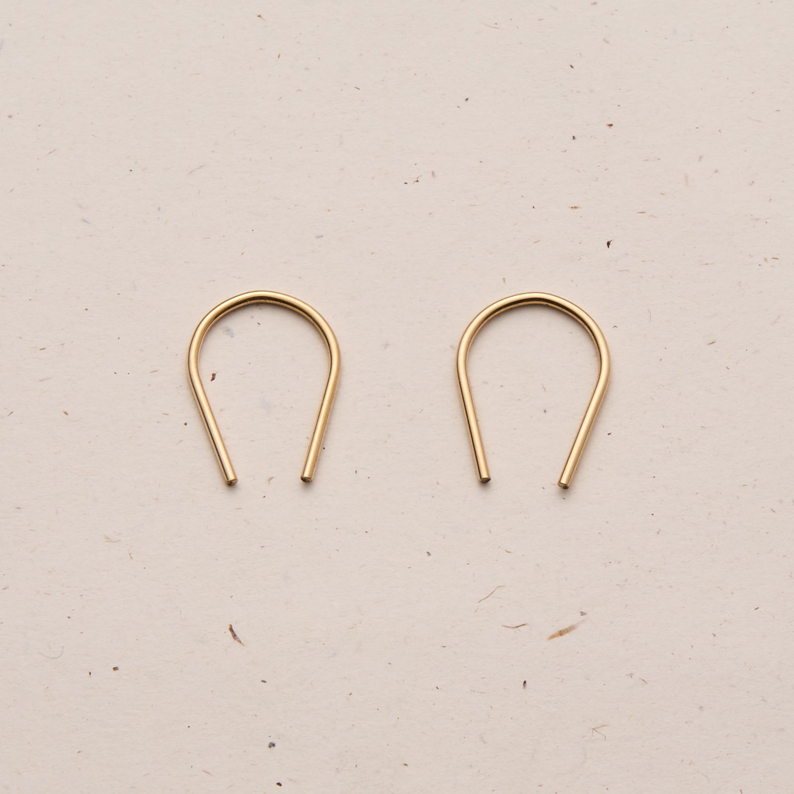horseshoe earring goldfill sterling silver rose goldfill hypoallergenic materials