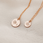 Personalised jewellery - KBN Jewellery - handmade jewellery – Personalised Jewellery gifts – Dainty jewellery - Dainty bracelet – flower stamped bracelet – family flowers – kids birth flowers – birth flower bracelet – personalised flower stamped necklace - floral stamped necklace – meaningful jewellery gift – October birth flower necklace – October birth flower necklace with intial – October gift ideas