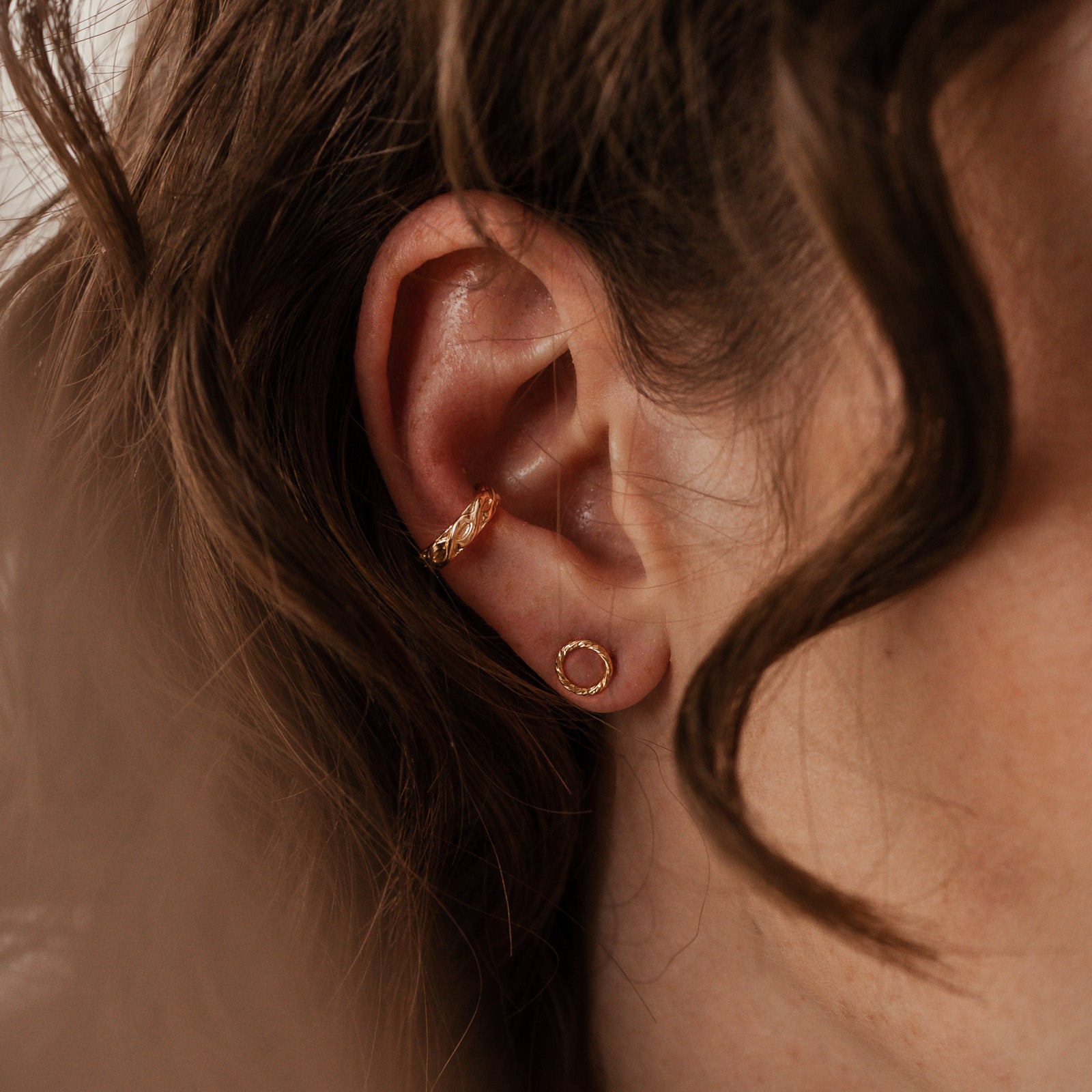 Personalised jewellery - KBN Jewellery - handmade jewellery – Personalised Jewellery gifts – Australian Made – ear cuff – no piecing earring – cuff earring – thick cuff – patterned ear cuff – criss cross pattern cuff – ear cuff