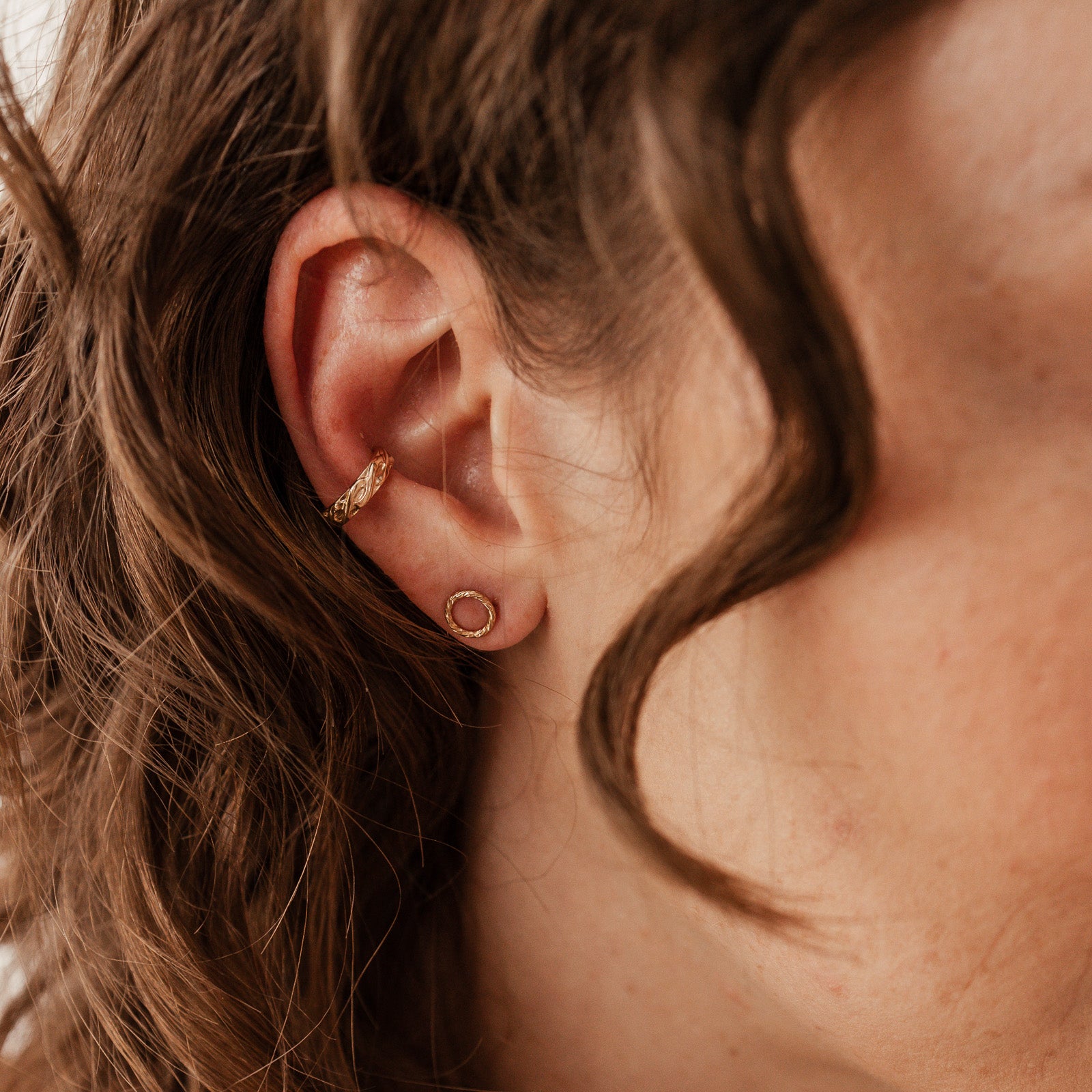 Personalised jewellery - KBN Jewellery - handmade jewellery – Personalised Jewellery gifts – Australian Made – ear cuff – no piecing earring – cuff earring – thick cuff – patterned ear cuff – criss cross pattern cuff – ear cuff