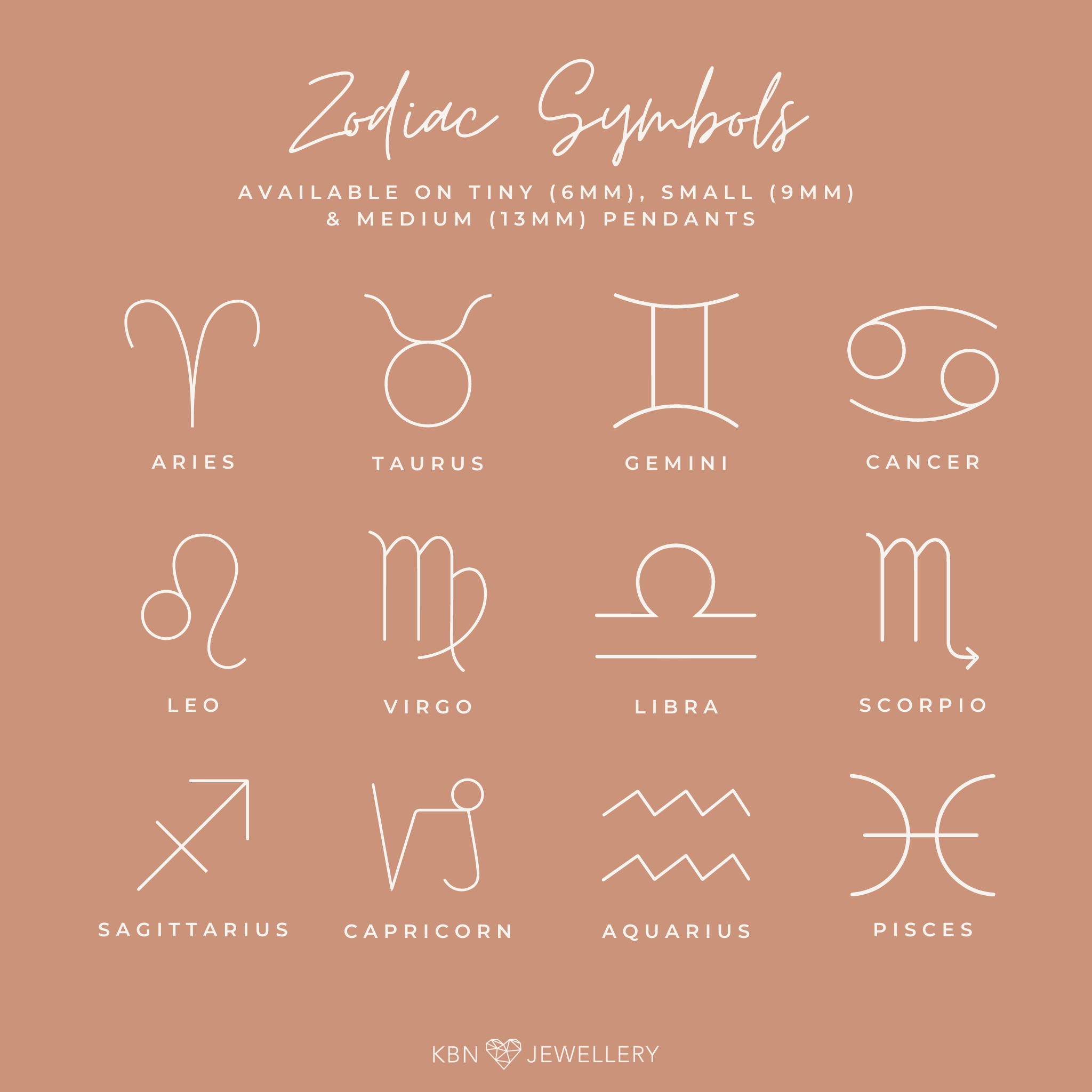 Personalised jewellery - KBN Jewellery - handmade jewellery – Personalised Jewellery gifts – Dainty jewellery- star sign necklace – double holed pendant necklace – Aires necklace – Tauras necklace – Gemini necklace – Cancer necklace – Leo zodiac sign necklace – Virgo zodiac sign necklace – Libra zodiac sign necklace – Libra zodiac sign necklace – Scorpio zodiac sign necklace – Sagittarius zodiac sign necklace – Capricorn zodiac necklace – Aquarius sign necklace – Pisces zodiac necklace