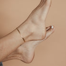 Personalised jewellery - KBN Jewellery - handmade jewellery – Personalised Jewellery gifts – Dainty jewellery- sparkly anklet – disc anklet – round chain anklet – stacking anklet – layering anklet