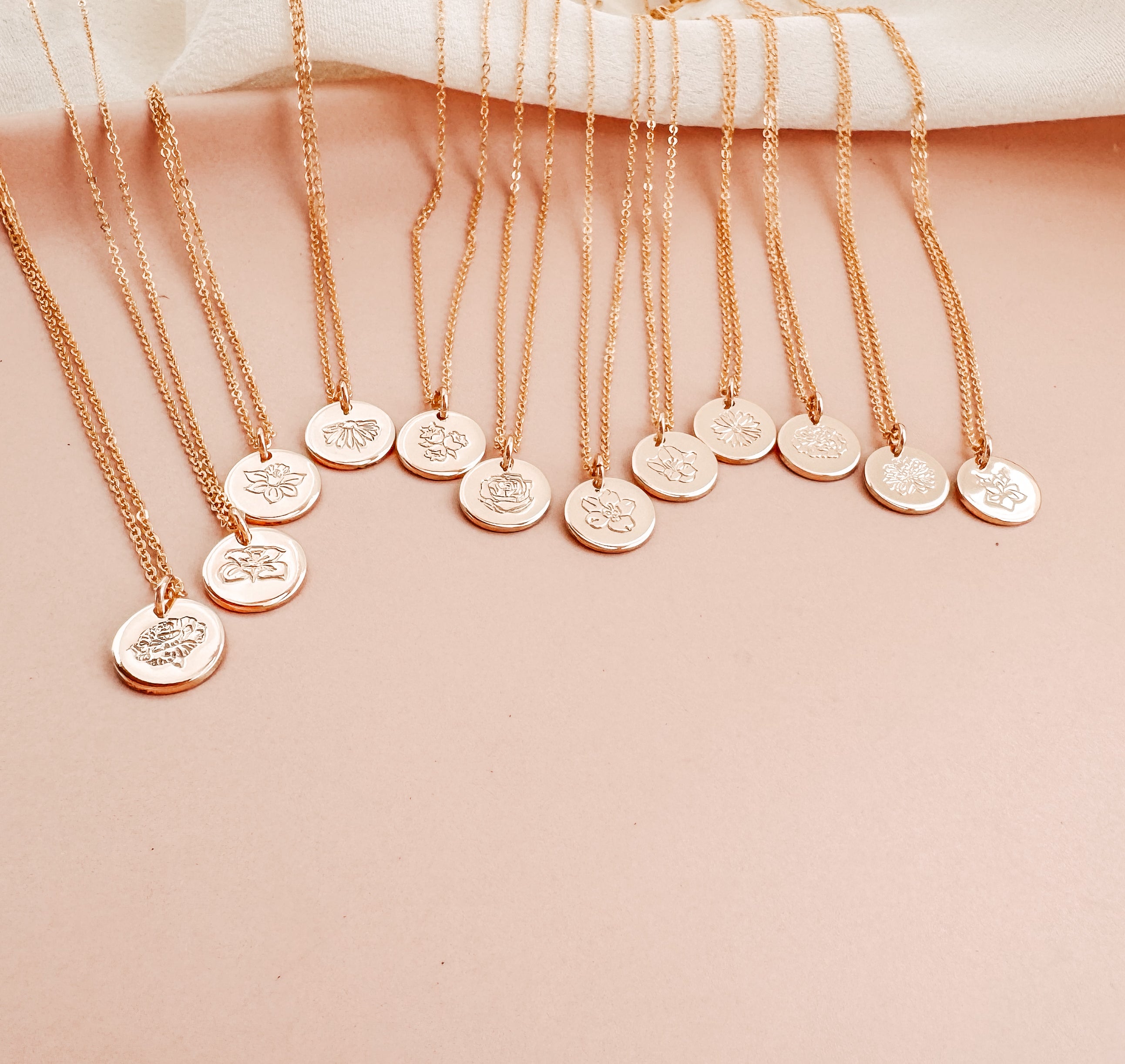 Personalised jewellery - KBN Jewellery - handmade jewellery – custom jewellery gifts – dainty necklace – medium pendant necklace – Larkspur Birth flower necklace – birthday necklace – July birthday gift – dainty jewellery – birth flower and initial necklace – everyday jewellery – Larkspur flower necklace – July necklace – lightness flower necklace