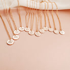 Personalised jewellery - KBN Jewellery - handmade jewellery – custom jewellery gifts – dainty necklace – medium pendant necklace – Larkspur  Birth flower necklace – birthday necklace – July  birthday gift – dainty jewellery – birth flower and initial necklace – everyday jewellery – Larkspur flower necklace – July necklace – lightness flower necklace