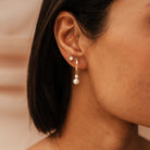 Personalised jewellery – handmade jewellery – KBN jewellery – dainty hoops – pearl earrings – pearl hoop earrings – stacked pearl earrings