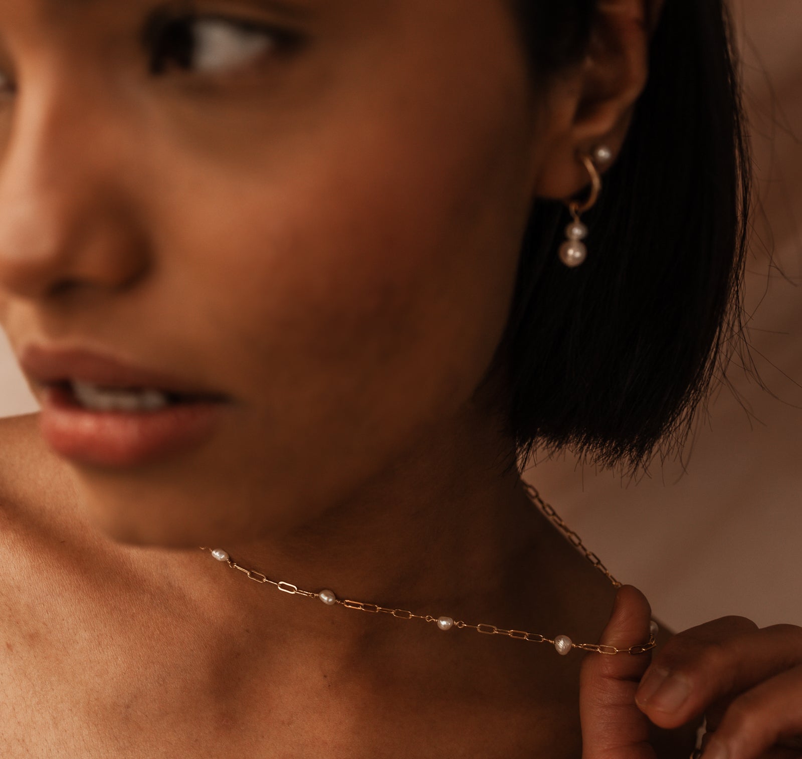 Personalised jewellery – handmade jewellery – KBN jewellery – dainty hoops – pearl earrings – pearl hoop earrings – stacked pearl earrings