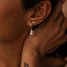 Personalised jewellery – handmade jewellery – KBN jewellery – dainty hoops – pearl earrings – pearl hoop earrings – stacked pearl earrings