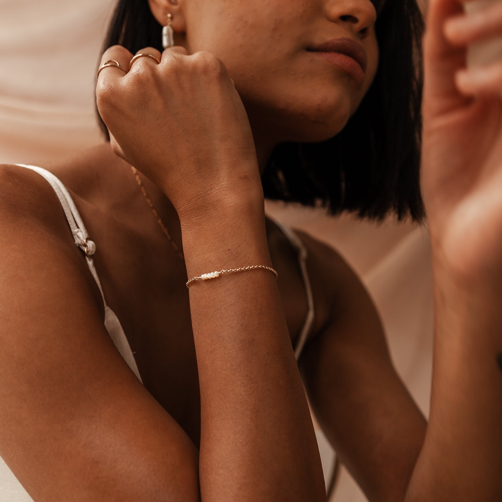 Personalised jewellery - KBN Jewellery - handmade jewellery – Personalised Jewellery gifts – Dainty jewellery- Dainty bracelet  – pearl bracelet  – handmade earrings – real pearl earrings – Australian made bracelet – freshwater pearls – bridal gift – gift for brides – wedding gift